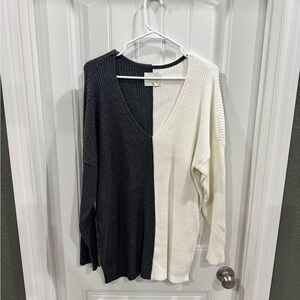 Abercrombie & Fitch Soft A&F Colorblock Ribbed Sweater Top XL